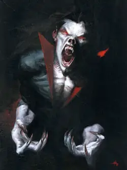 Image of Morbius looking like a bat