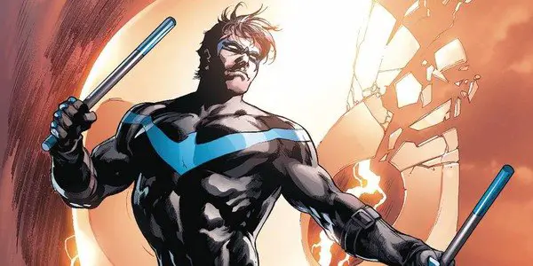 image of Nightwing with his batons